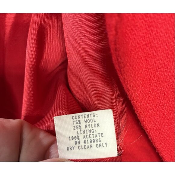 Vtg Cross Country Fashions Red Wool Christmas Holiday Party Blazer Sz 12 - Picture 3 of 13